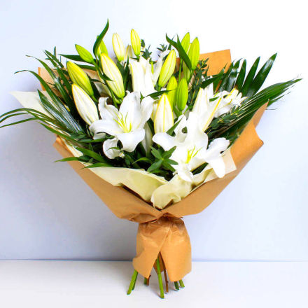 White Lilies Bunch